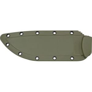 ESEE 6P-OD Black Fixed Blade Knife with Olive Drab Molded Plastic Sheath